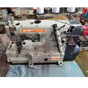 BT-858D Interlock Flatlock Sewing Machine Industrial Triple Needle 5 Thread Flat Industrial Automatic <b>Led</b> Light Work - Product Image 1