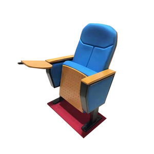 Vente en gros de chaises auditorium d'église à bras rouges chaise d'église empilable rembourrée pour église - Product Image 4