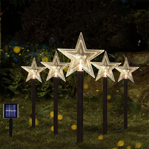 Chaude Solaire Étoile <span class=keywords><strong>neige</strong></span> Jardin lumières Paysage Pelouse éclairage Solaire mouvement lumières extérieur Étanche Décoration De Noël - Product Image 6