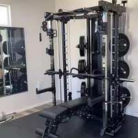 Station de musculation multifonctionnelle XinRui Home Gym avec rack à charges, machine Smith et banc polyvalent