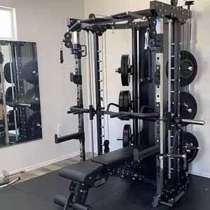 Station <span class=keywords><strong>de</strong></span> <span class=keywords><strong>musculation</strong></span> multifonctionnelle XinRui Home Gym avec rack à charges, machine Smith et <span class=keywords><strong>banc</strong></span> polyvalent - Product Image 1