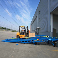 Rampe de chargement mobile de 10 tonnes, rampe de conteneur pour chariot élévateur, rampe de chantier pour le chargement et le déchargement en entrepôt