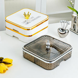 Plateau de fruits ménage salon Table basse 2023 nouveau stockage multicouche de luxe léger haut de gamme de bonbons - Product Image 5