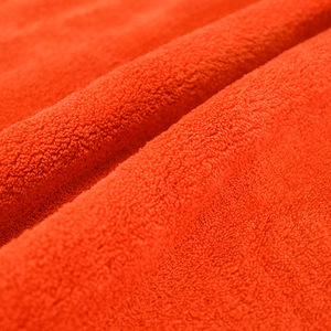Serviette de lavage de voiture en microfibre 600g, épaisse, absorbante, couleur orange unie, sur mesure pour voiture - Product Image 2