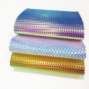 Tessuto Olografico con Motivo a Quadri/<span class=keywords><strong>Sirena</strong></span>/Litchi in Pelle Artificiale PU Dicroica per Realizzare Borse/Orecchini/Artigianato - Product Image 6