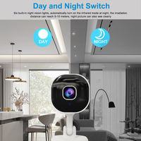 GBE-A3 Mini caméra domestique HD sans fil PTZ avec détection de mouvement à vision nocturne Audio bidirectionnel et sirène Moniteur pour bébé