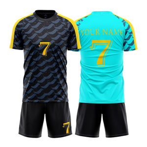 Ensemble de football par sublimation dégradée avec nom et numéro personnalisés, maillot de football respirant pour entraînement et matchs d'équipe, ProClub - Product Image 1