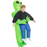 Costume gonflable Alien pour adulte, costume de fête amusant pour Halloween et accessoire imperméable