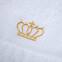 Ensemble de serviettes de bain et d'hôtel de luxe personnalisées avec logo brodé, 100% coton éponge blanc, séchage rapide, écologiques