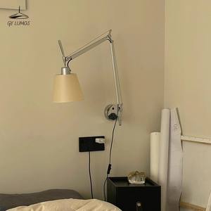 Lampe murale télescopique Tolomeo Rocker Arm de style italien, source lumineuse LED E26, style farmhouse, pour la maison, le bureau, la chambre à coucher, le chevet - Product Image 3