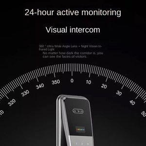 Tuya Wifi intercom thông minh vân tay khóa cửa với cerradura inteligente kỹ thuật số an toàn Key Home Hệ thống an ninh mặt cửa máy ảnh - Product Image 4