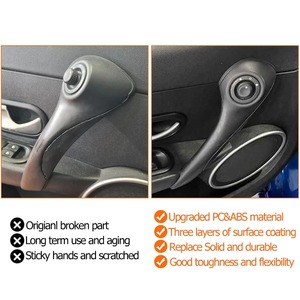 Ensemble de Poignées de Porte Avant Intérieures Gauche Droite RHD LHD de Remplacement pour Renault <span class=keywords><strong>CLIO</strong></span> <span class=keywords><strong>3</strong></span> MK3 2005-2009 8200815900 8200815918 - Product Image 2