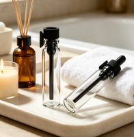 Flacon compte-gouttes en verre transparent, mini flacon compte-gouttes pour huiles essentielles, flacon d'échantillon de parfum