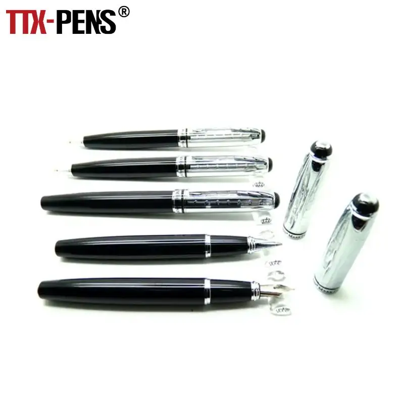 TTX Famous Brands Black Metal Ballpoint Pens Fountain pen For Men With Customized Logo