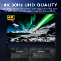 Extensor HDMI USB SYONG 4K 120M 100M 60M, Sincronización de Audio y Video, Transmisor HDMI a través de Cable Ethernet Cat, Extensor HDMI KVM 4K