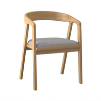 Chaise de salle à manger en bois massif Antique avec accoudoir pour salle à manger