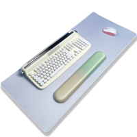 Tapis de souris Tigerwings avec surface de couture anti-effilochage Base en caoutchouc antidérapante avec bords cousus Tapis de souris à sublimation noir vierge