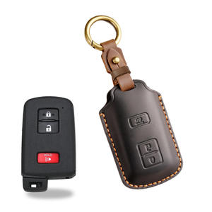 Convient aux étuis à clés Toyota, fabriqué en cuir de vachette véritable de première qualité, fabricant en gros d'accessoires automobiles, clé en cuir véritable - Product Image 6