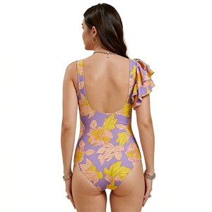 <span class=keywords><strong>Maillot</strong></span> <span class=keywords><strong>de</strong></span> <span class=keywords><strong>bain</strong></span> une pièce monokini pour femme en polyélasthanne, rembourré amovible, respirant, écologique, avec dos nu et bas brésilien - Product Image 4