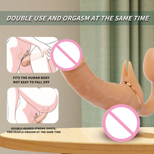 Stoßender Flüssigsilikon Strapless Dildo Vibrator für Frauen Sexspielzeug Erwachsene Tragbare Sexspielzeuge für Frauen Lesben Anal Butt Plug - Product Image 2