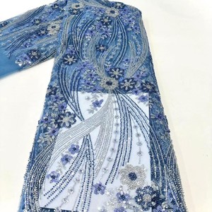 Sequin <strong>Fabric</strong> Bead Embroidery Sequin Embroidery <strong>Heavy</strong> Industry Wedding Gown Evening Gown <strong>Lace</strong> Bottom Embroidery <strong>Fabric</strong> - Product Image 3