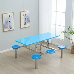 โต๊ะอาหารร่วมสมัยป้องกันรอยเปื้อนสแตนเลส1.2m/1.5M - Product Image 1