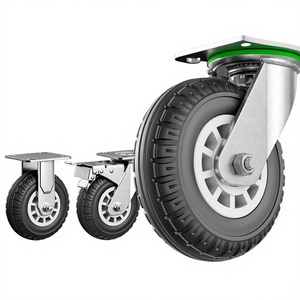 Roue pivotante silencieuse en caoutchouc robuste de 6 pouces, amortissante, pour rayonnages d'entrepôt, chariots logistiques et remorques - Product Image 1