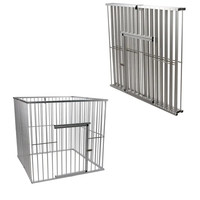 Cage de transport 6-en-1 en alliage d'aluminium pour chiens - Chariot professionnel pliable pour animaux de compagnie, table de toilettage et chariot de transport pour l'entraînement et les expositions