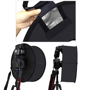 Giá sản phẩm PULUZ 45cm vòng phong cách <span class=keywords><strong>Macro</strong></span> và chân dung Softbox Speedlite ánh sáng đèn Flash Khuếch tán có thể gập lại Softbox - Product Image 4