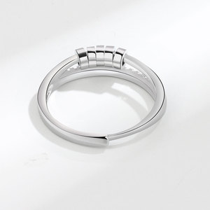 <span class=keywords><strong>Anillo</strong></span> de ansiedad minimalista para niñas, anillos giratorios antiestrés para hombres, <span class=keywords><strong>anillo</strong></span> de cuentas en espiral de acero inoxidable antiestrés, regalo de joyería - Product Image 4