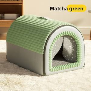 Grand lit pour <span class=keywords><strong>chien</strong></span> en forme de maison, chaud pour l'hiver, amovible et lavable, pour une utilisation en intérieur, adapté aux quatre saisons - Product Image 6