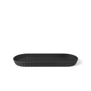 Bandeja Ovalada de Polipropileno Negro Mate de 37.5x15 cm, Juego de Vajilla - Product Image 1