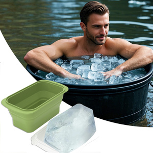 Molde de cubitos de hielo de silicona grande de formas personalizadas con tapa Vanace portátil y fácil de usar para comida baño de hielo bandejas cristalinas logotipo personalizado - Product Image 6