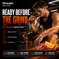 Greenpie OEM Marque Privée Saveur Agrumes et Baies Prêt à Boire Complément Liquide Sportif Pré-Entraînement Shot Énergétique