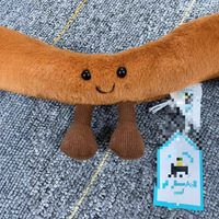 Peluche Souple en Coton PP de 8 cm en Forme de Saucisse, Marque JC, Thème Toy Story, Anti-stress, Souvenir de Londres, Vente en Gros B2B, Super Douce
