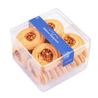 Boîtes d'emballage jetables transparentes de qualité alimentaire pour gâteaux, mousses, biscuits et desserts carrés (Tiramisu)