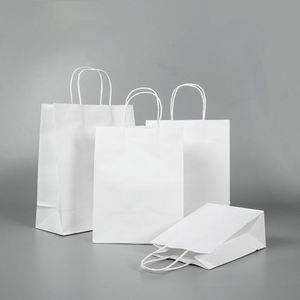 Bolsa de Papel Kraft Blanca para Regalo, Ecológica, Clásica, Personalizable, con Asas Retorcidas, Reciclable y Duradera - Product Image 3