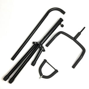 מעמד לגיטרה רצפת גיטרות חשמליות אקוסטיות אביזרי בס מעמדי בנג'ו סובב התאם גובה ממחזיק צוואר חצובה מתקפל - Product Image 3