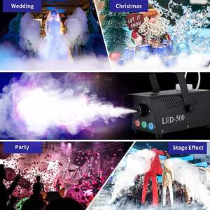 500W Machine à <span class=keywords><strong>fumée</strong></span> pour mariage Machine à <span class=keywords><strong>fumée</strong></span> verticale pour les fêtes Machine à <span class=keywords><strong>fumée</strong></span> à brouillard avec lumières LED RVB Dj Lighting - Product Image 4