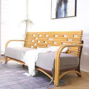 Indonesia importato genuino agata rattan in legno massello di teak panno completo soggiorno divano - Product Image 4