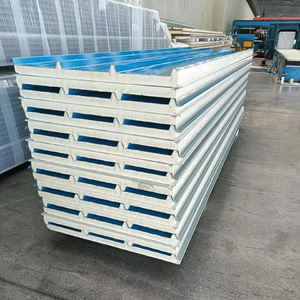 Offre Spéciale <span class=keywords><strong>50</strong></span> <span class=keywords><strong>mm</strong></span> PUF Feuille <span class=keywords><strong>de</strong></span> toiture en aluminium polyuréthane Sandwich isolé pour les ateliers d'entrepôts <span class=keywords><strong>de</strong></span> chambres froides-Meilleur métal en acier - Product Image 2