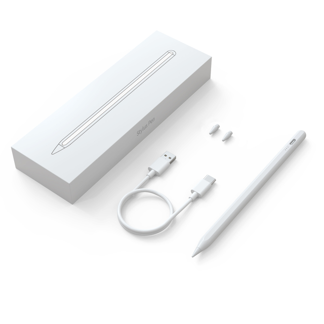 Metal Tablet Stylus Pen with Palm Rejection Active Touch Screen Replaceable Nib Magnetic Attraction for Pencil 2 iPad Pro