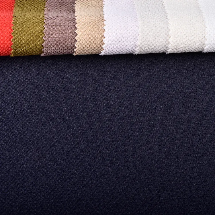 Factory Wholesale Breathable 244gsm Woven Solid Dyed 97% Polyester 3% Spandex Fabrics for Coat