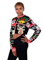 Benutzer definiertes Logo OEM & ODM Herbst Winter Neueste Designer Strick Santa Custom Ugly Christmas Pullover Sweater