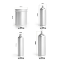 Kaleng dan Botol Aluminium Perak untuk Kemasan Produk Perawatan Tubuh, Sampo, Sabun Mandi, Losion, Botol Aluminium Perawatan Rambut Kustom
