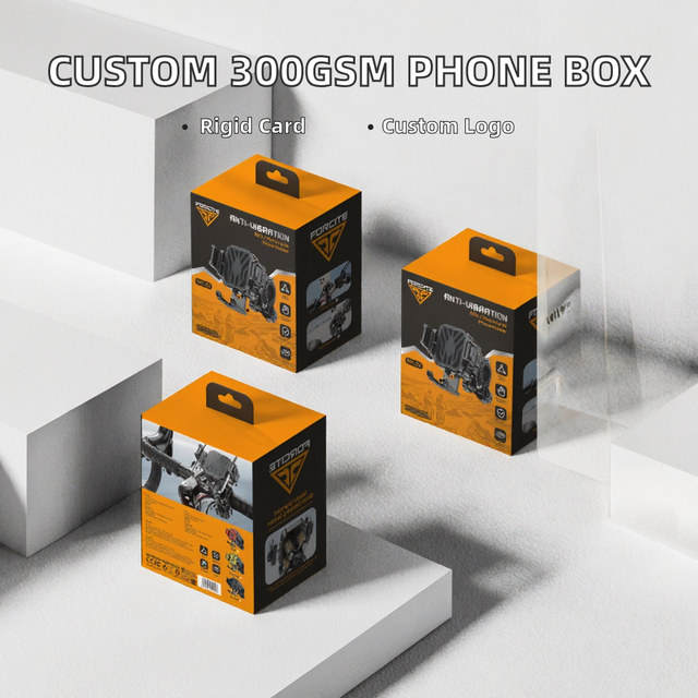 Customized White Card Hook Box for Mobile Phones Rigid Boxes Glossy Lamination Recycled Materials for Consumer Electronics