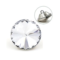 18/20/25/30MM Kancing Kaca Kristal untuk Jahit Sofa DIY Berlian Pelapis Kepala Tempat Tidur Kancing Sofa Aksesoris Dekorasi Rumah