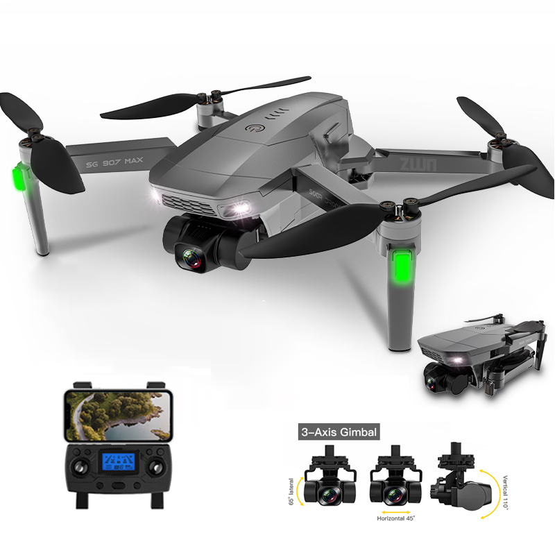 Складной Квадрокоптер Flycam SG907 Max 4K, профессиональный Дрон с двойной камерой 4K, Wi-Fi, FPV, GPS, трехосевым гиростабилизатором и бесщеточным управлением, 5G