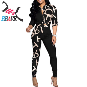 Conjunto Casual de Dos Piezas para Mujer, Camisa de Manga Larga con Estampado a Color y Pantalones Casuales, Venta al Por Mayor, Nuevo, Popular en Tiktok - Product Image 2