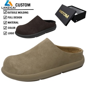 Mules et pantoufles pour hommes avec doublure en maille, idéales pour les trajets quotidiens et les couples, personnalisables avec logo - Product Image 1